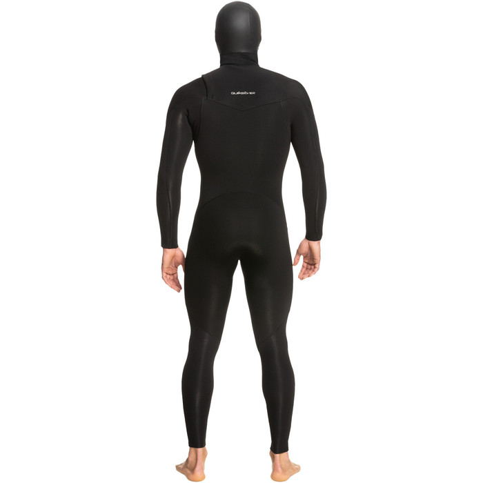 2024 Quiksilver Hombres Everyday Sessions 5/4/3mm Chest Zip Con Capucha Neopreno EQYW203032 - Black